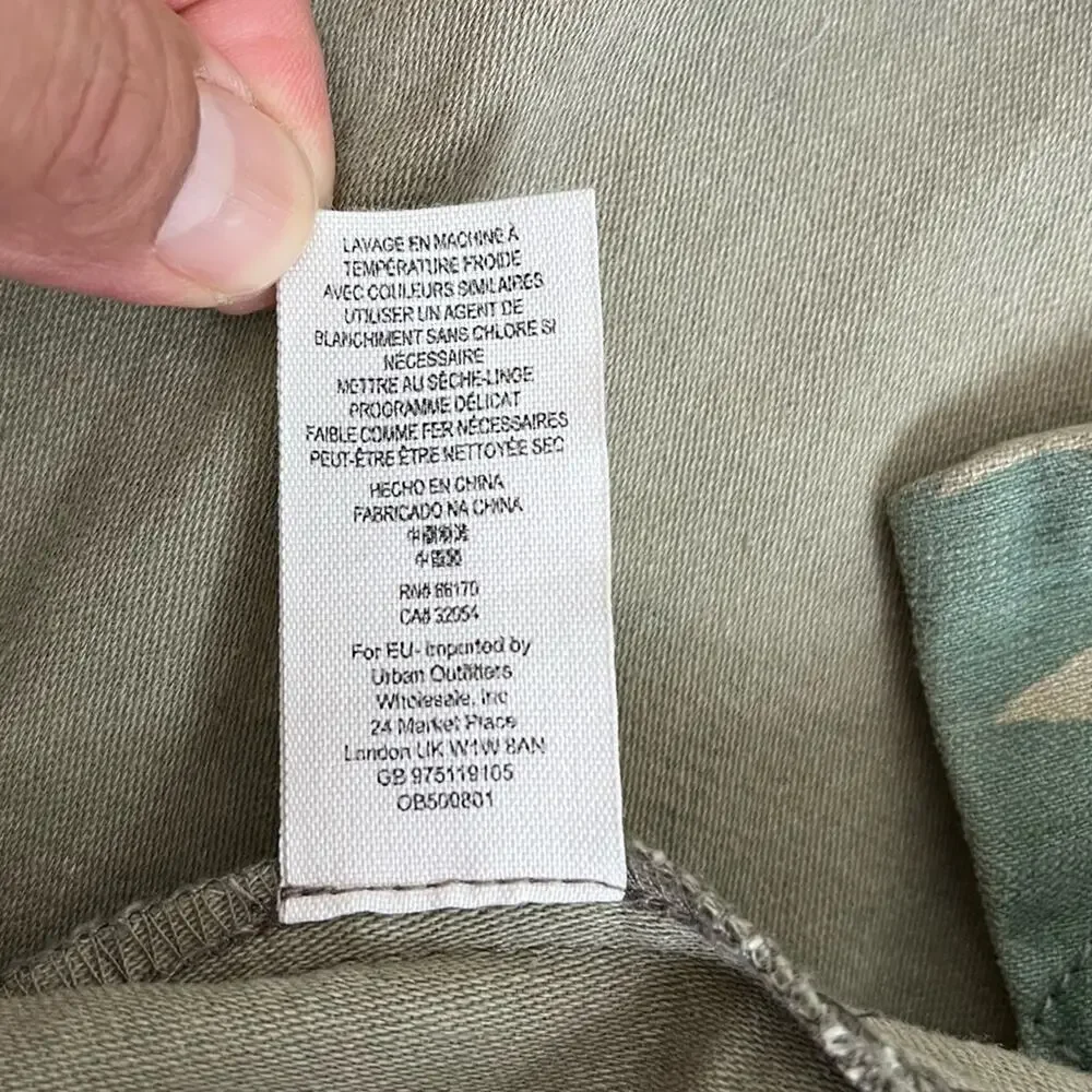 Free People Jacket Women's Size Small Military Camo Utility Multi-pocket Combat